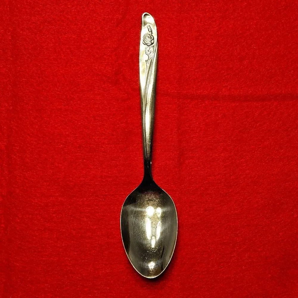 Oneida ROSEANNE Rose Petal Stainless Flatware Tablespoons Floral 7 1/4” Lot of 6